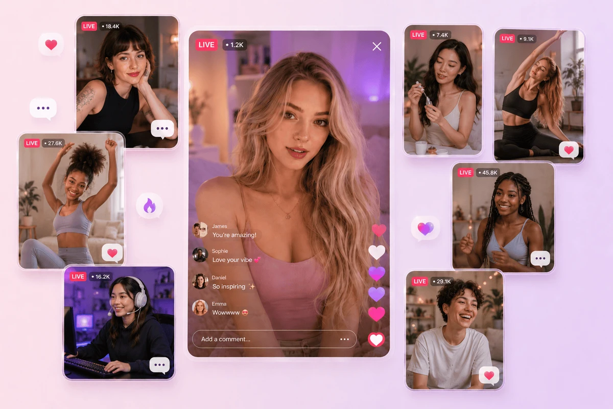 Diverse creators streaming on Tango Live